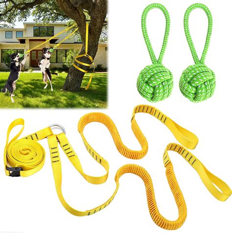 Dog Hanging Bungee Tug Toy For Two Dogs Interactive