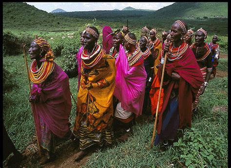 Massai Culture Staff Colourful Traditional Bonito Peoples