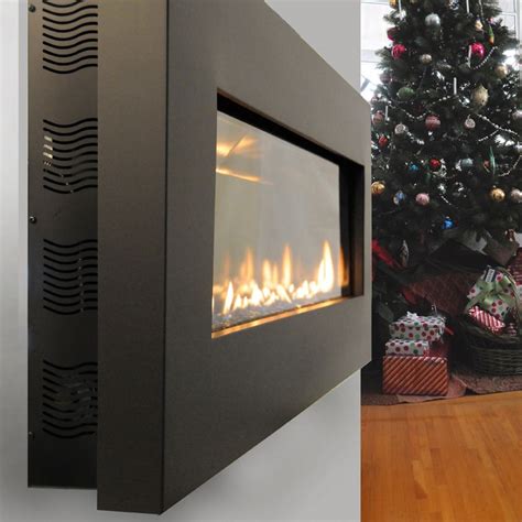 This Slim Fireplace Model Mounted On The Wall Allows For More Floor