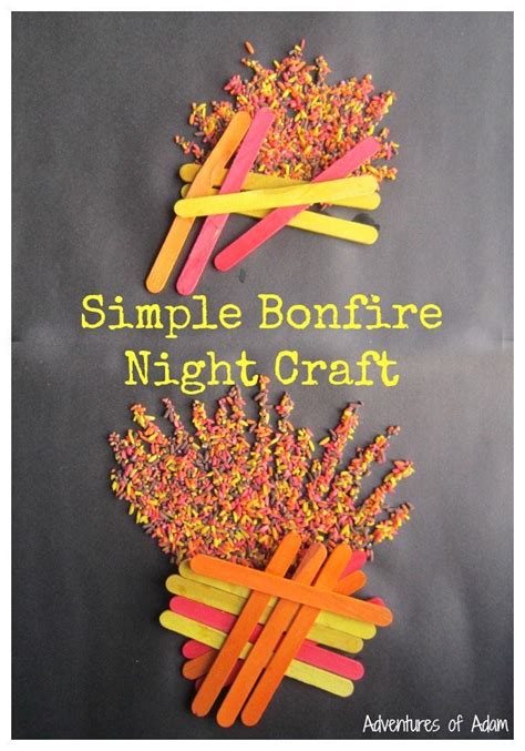Simple Bonfire Night Craft Bonfire Night Crafts Fireworks Craft For