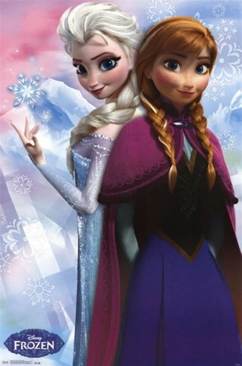 Frozen Anna And Elsa Poster Print 24 X 36