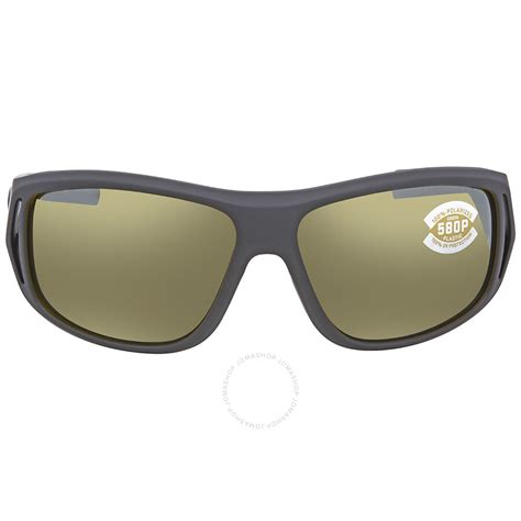 Costa Del Mar Montauk Sunrise Silver Mirror 580p Rectangular Sunglasses