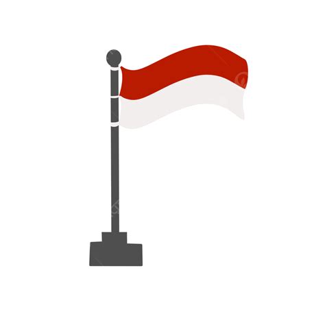 Bendera Merah Putih Di Tiang Listrik Vector Robot Not Connecting Imagesee