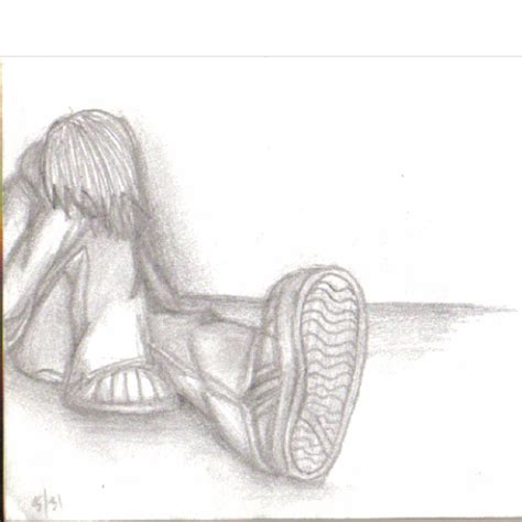 Easy Depressing Drawings Easy Sad Drawings Of People