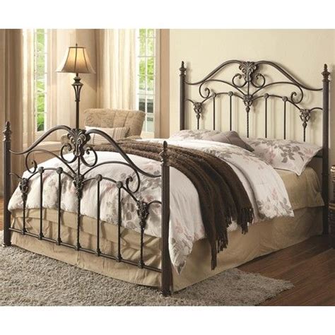 Iron Beds And Headboards Dahlia Queen Iron Bed With Scroll Detail By