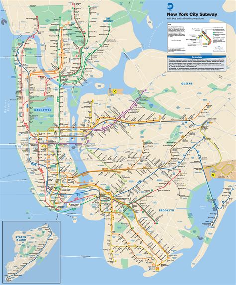 Map Of Nyc Subway Tube Underground Stations And Lines