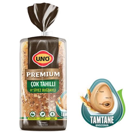 Uno Premium Çok Tahıllı Siyez Buğdaylı Ekmek 460 G Migros