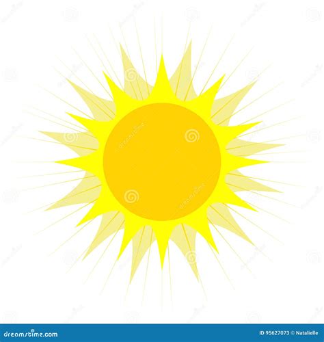 Słońce Jaskrawy Rysunek Ilustracja Wektor Ilustracja Złożonej Z