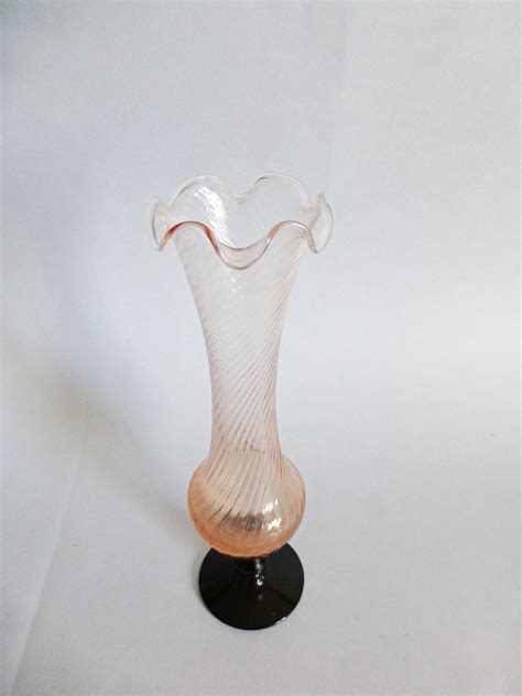 Antique Pink Glass Vaseflower Vase Home Decorhousewarming Etsy