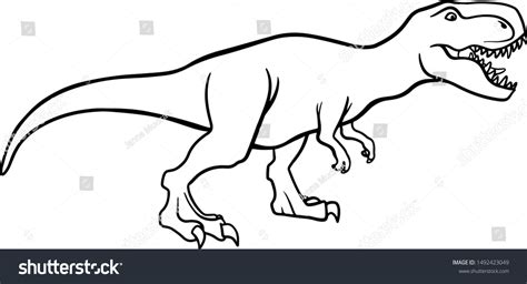 1 844 T Rex Line Drawing Images Stock Photos 3D Objects Vectors