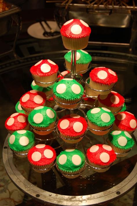 Boxing themed birthday party ideas. mushroom cupcakes | Birthday cupcakes, Mushroom cupcakes, Super mario birthday