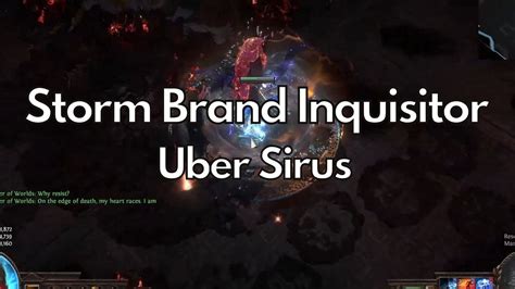 Poe 319 Storm Brand Inquisitor Vs Uber Sirus Youtube