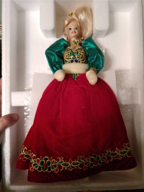 Mattel 1995 Holiday Porcelain Barbie Doll Collection Holiday Etsy
