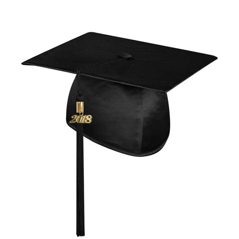 Shiny Black Graduation Cap With Tasselbachelor