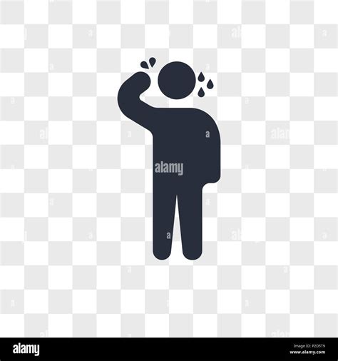 Man Sweating Vector Icon Isolated On Transparent Background Man
