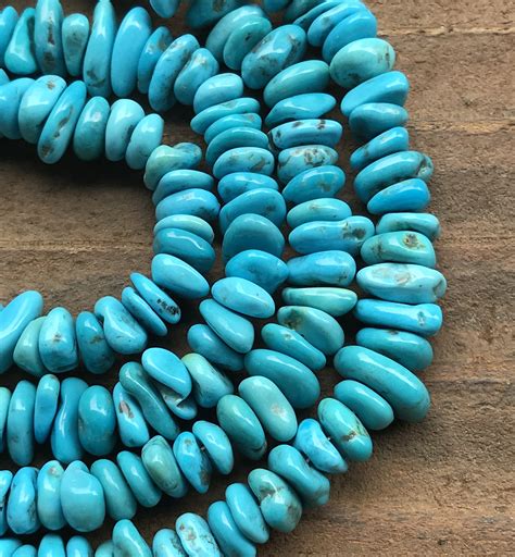 Sleeping Beauty Turquoise Beads Nugget Rondelles Arizona Inch