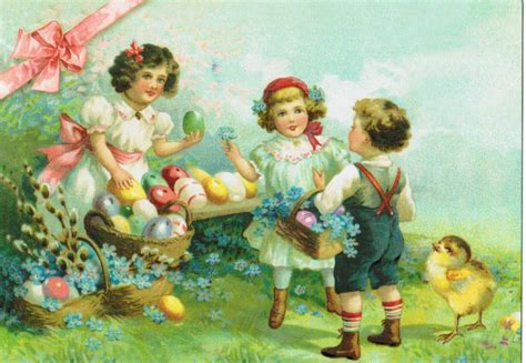 Images de cloches de pâques à imprimer pour les bricolages et les collages de pâques. carte ancienne paques avec enfants