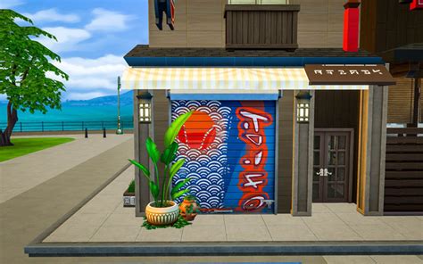 Whyeverr Red Light Ramen Bar Restaurant Poponopun Sims 4