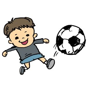 サッカー少年 | なおこさんのフリーイラスト 無料素材のページ