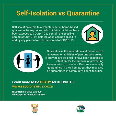 Self Isolation Vs Quarantine Sa Corona Virus Online Portal