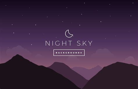 Night Sky Vector Backgrounds Night Skies Night Illustration Night