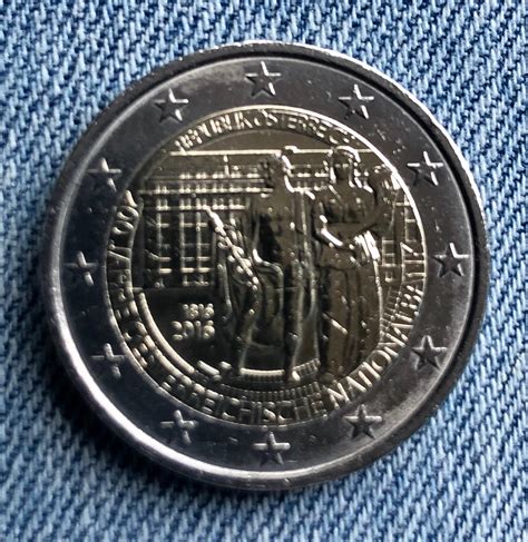 2 Euro Coin Austria 2016 Commemorative 200 Years National Bank Etsy
