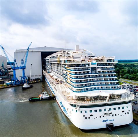 First Look At Aida Cruises New Flagship Aidacosma As She Floats Out