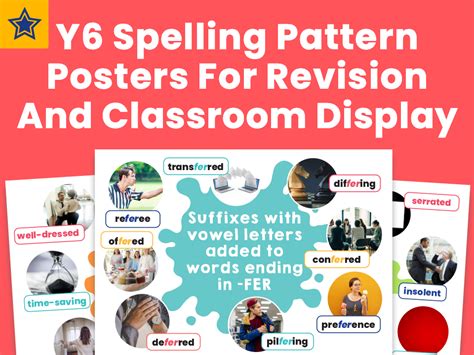 Year 6 Spelling Pattern Posters For Revision And Classroom Display