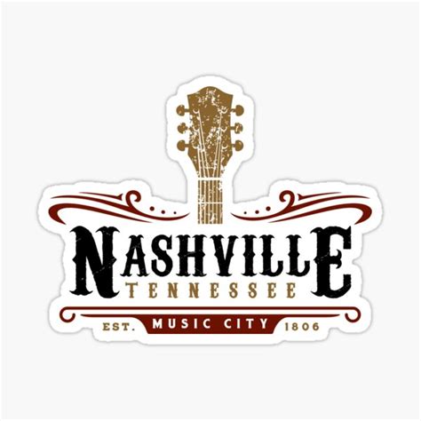 Nashville Tennessee Music City Usa America T Sticker For Sale By