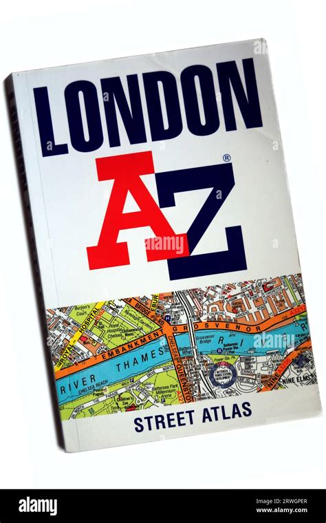London A Z Street Atlas Map Book Book Cover White Background