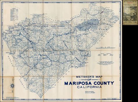 Metskers Map Of Mariposa County California Barry Lawrence Ruderman