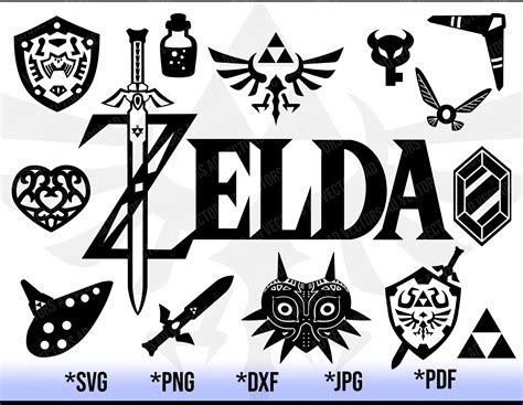 Zelda Bundle Svg Clipart Zelda Essentials Geschnitten Datei Etsy