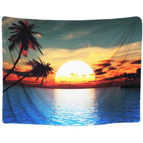 Tropical Beach Sunset Boho Tapestry Palm Tree Tapestry, Forest Tapestry