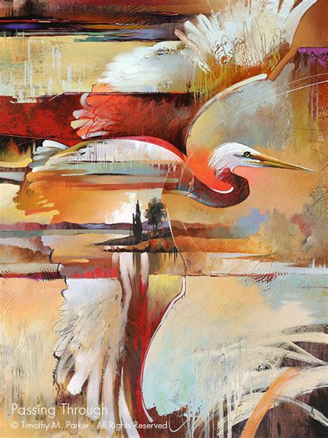 Abstract Bird Art Contemporary Egret Painting Reproduction Etsy