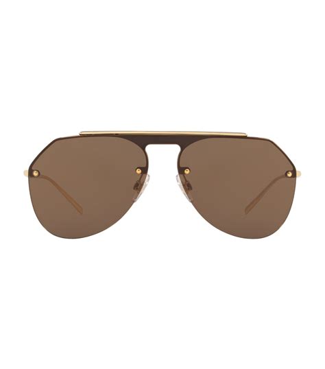Dolce And Gabbana Gold Pilot Sunglasses Harrods Uk