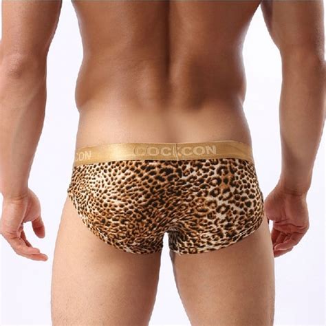 Cockcon Panties U Convex Pockets Golden Wide Brimmed Leopard Mens