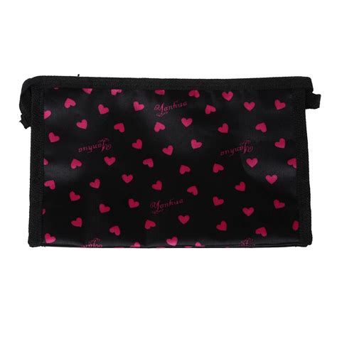 superior quality multi heart pattern cute cosmetic bag black cosmetic bag cosmetic bag