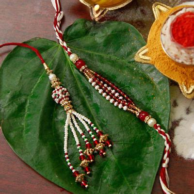 Traditional Premium Beads Bhaiya Bhabhi Rakhi Gift Send Rakhi Gifts