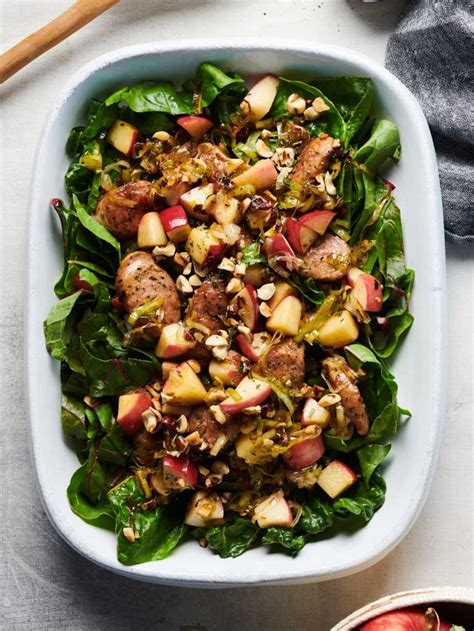 It just sounded so good. Warm Apple and Chicken Sausage Salad with Rosemary and ...