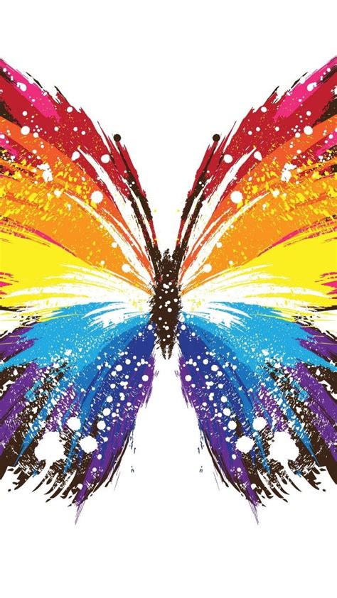 Butterfly Abstract Art Colorful Rainbow Colors