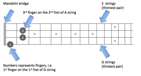 E Mandolin Chords With Fingered Diagrams Themandolintuner