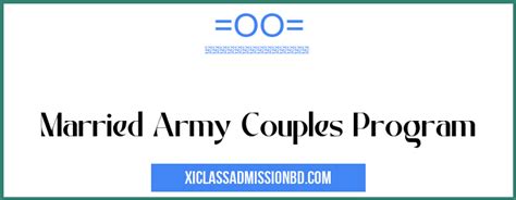 Married Army Couples Program