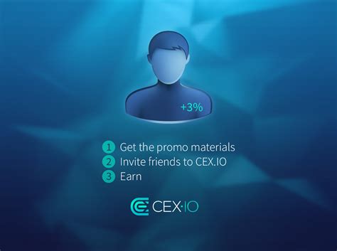 Before placing the withdrawal request, you should ensure that your payment method is verified. CEX.IO offers a unique Referral Program, which enables you to receive 3% of the referred user's ...