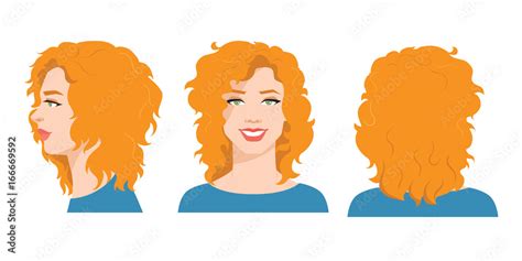 vector illustration of beautiful woman s face on white background various turns heads face in