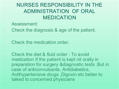 Nurses Responsibility Administering Medicine
