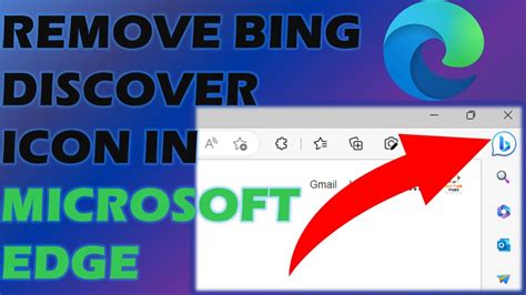 How To Remove Bing Discover Icon In Microsoft Edge Youtube