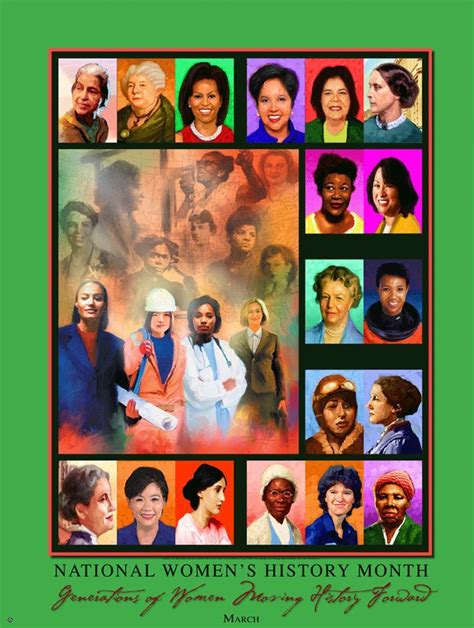 Item Wh7 National Womens History Month Generations Of Women Moving History Forward Poster