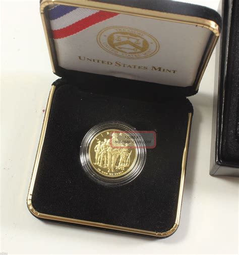 2011 W 5 Us Army Commemorative Proof Gold Coin W Box