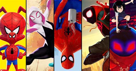 Into The Spider Verse Posters Introduce Spider Mans Crazy New Friends