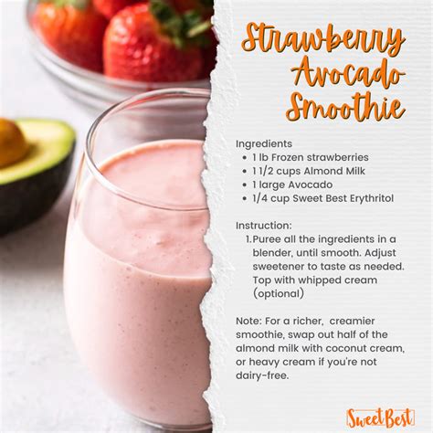 Strawberry Avocado Smoothie Natural Sweetener Philippines